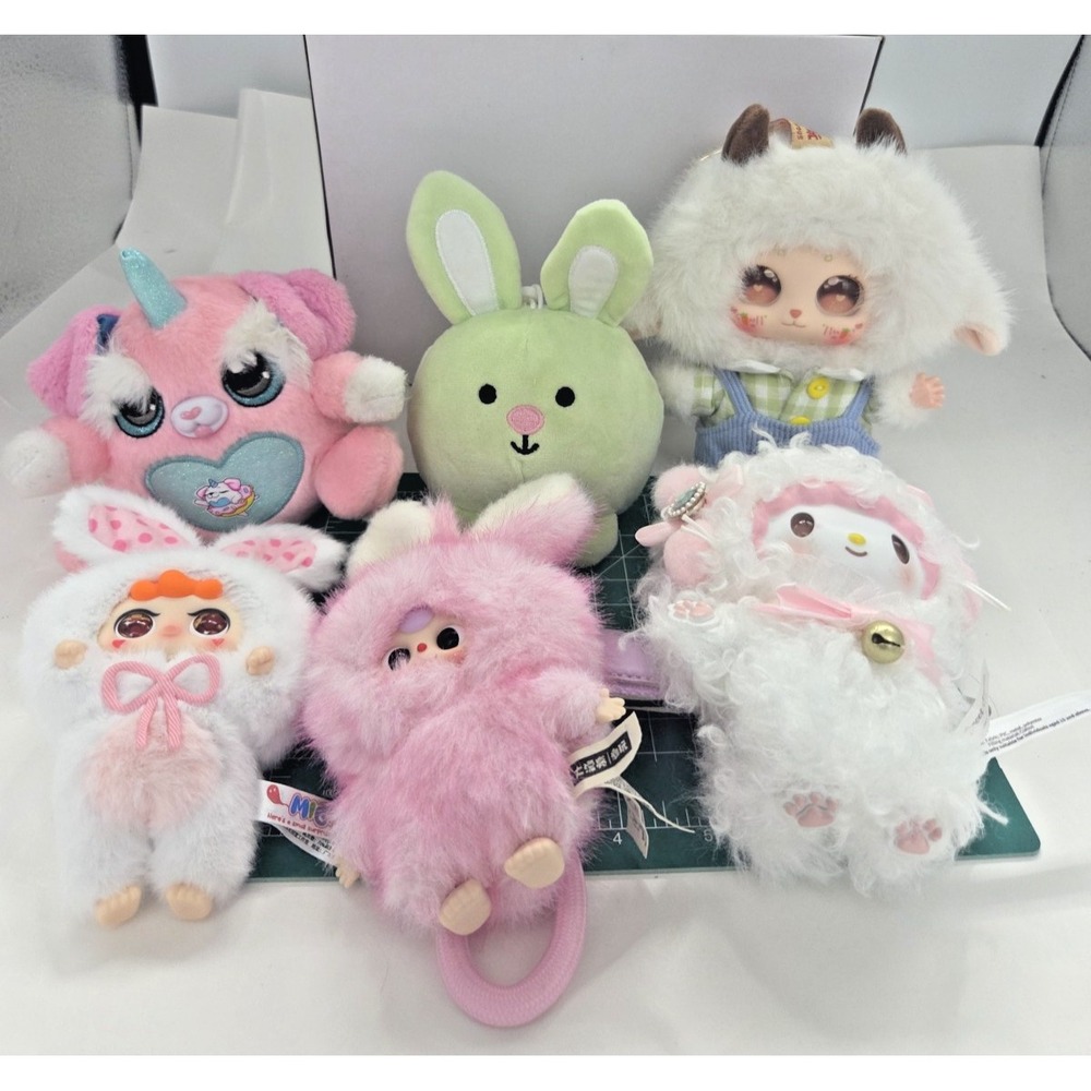 Kawaii Plush Lot of 6 Baby Three Blind Box Plushies (Zodiac Series & More)